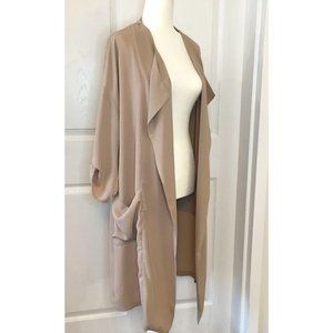 Philosophy Light Tan Nude Half Sleeve Duster Jacket Brand New